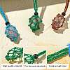 Braided Waxed Cotton Thread Cords Macrame Pouch Necklace Making AJEW-SW00020-4