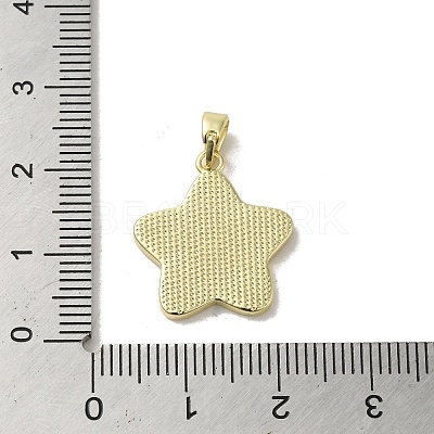 Brass Pave Shell Pendants KK-I708-14D-G-1