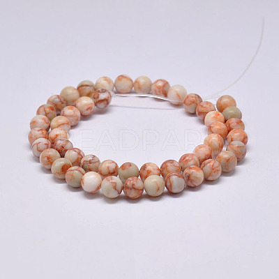 Natural Red Netstone Beads Strands LS-G-F352-8mm-1