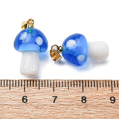 Handmade Lampwork Pendants LAMP-S069-08G-07-1