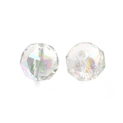 Electroplate Transparent Round Glass Beads GL-CBA6A73-HR04-1