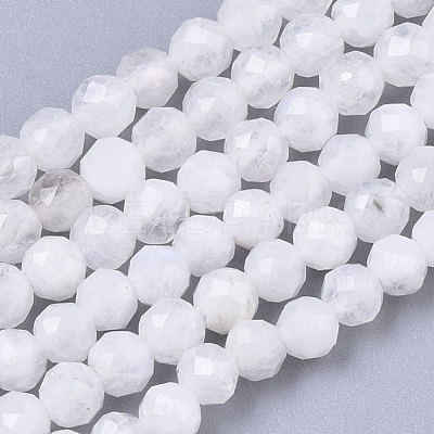 Natural Rainbow Moonstone Beads Strands G-R462-032B-1