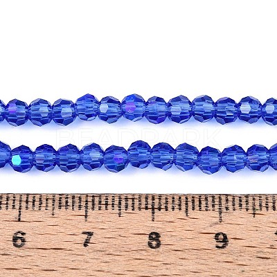 Electroplate Transparent Glass Beads Strands EGLA-A035-T4mm-L21-1