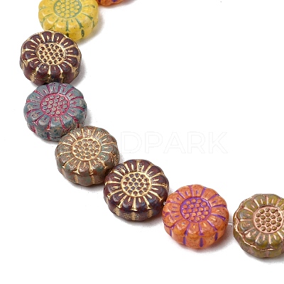 Painted Glass Beads Strands GLAA-Z021-06A-1