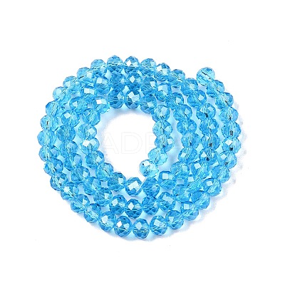 Electroplate Glass Beads Strands EGLA-A044-T6mm-A08-1