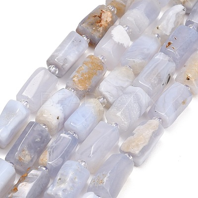 Natural Blue Lace Agate Beads Strands G-D109-A02-1