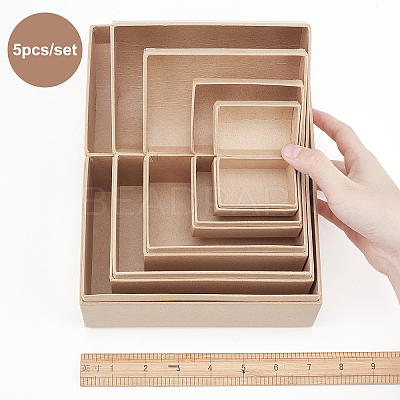 Paper Cardboard Jewelry Boxes CON-WH0079-71-1