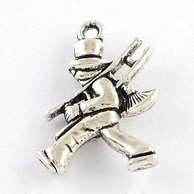 Tibetan Style Alloy Pendants TIBEP-Q054-08AS-RS-1