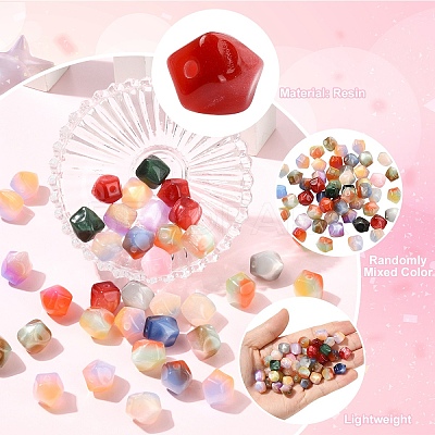 50Pcs Resin Beads RESI-YW0006-29-1