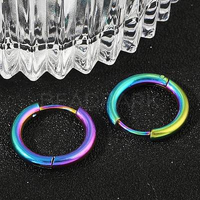202 Stainless Steel Huggie Hoop Earrings EJEW-F111A-16mm-RC-1