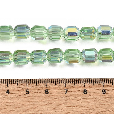 Electroplate Transparent Column Glass Beads Strands EGLA-A043-02-AB10-1