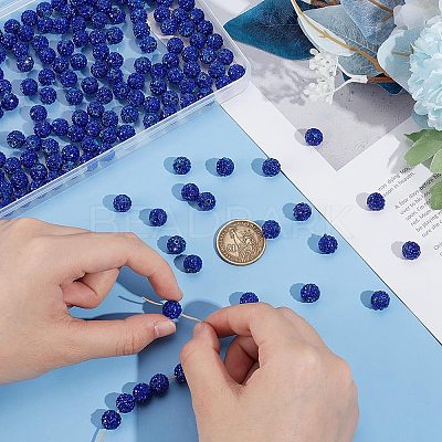 200Pcs Pave Disco Ball Beads RB-PH0001-41C-1