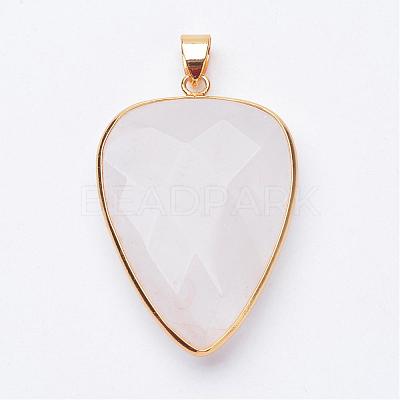 Faceted Natural Quartz Crystal Pendants G-F340-02C-1
