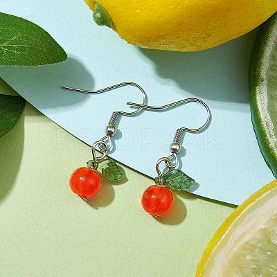 Acrylic Dangle Earrings EJEW-JE05750-02-1