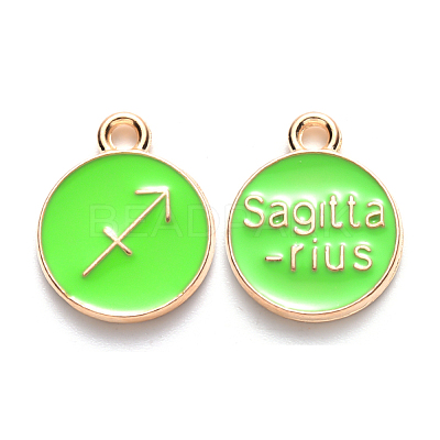Alloy Enamel Pendants X-ENAM-S124-01A-06F-1