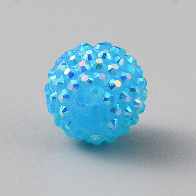 AB Color Plated Acrylic Rhinestone Beads LS-KY-WH0001-039A-1