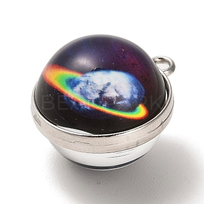 Galaxy Theme Luminous Glass Ball Pendants GLAA-D021-01P-10-1