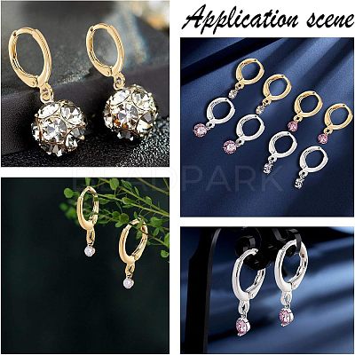 Brass Huggie Hoop Earring Findings KK-NB0002-27-1