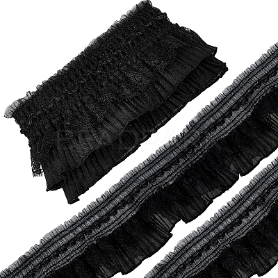 12 Yards Polyester Lace Ribbon OCOR-NB0002-84C-1