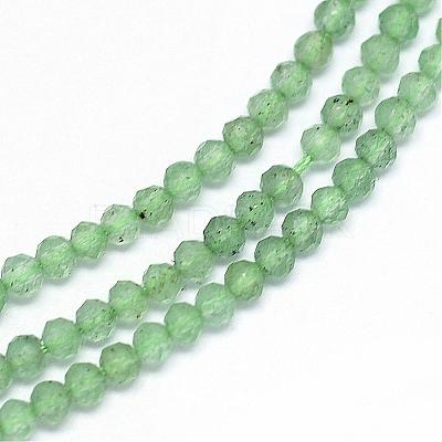Natural Green Aventurine Bead Strands G-G914-2mm-26-1