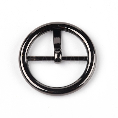 Flat Round Alloy Single Prong Roller Buckles FIND-WH0077-55-1