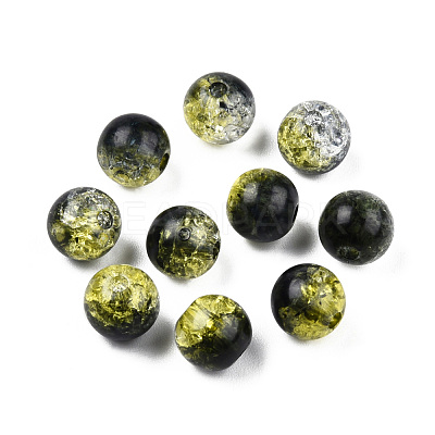 Transparent Crackle Acrylic Beads CACR-N002-12A-1