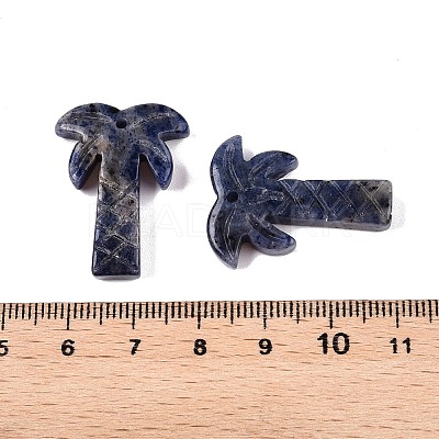 Natural Sodalite Coconut Tree Pendants G-N342-02A-1
