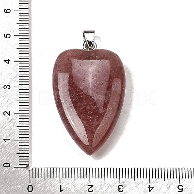 Natural Strawberry Quartz Pendants G-F820-04P-09-1