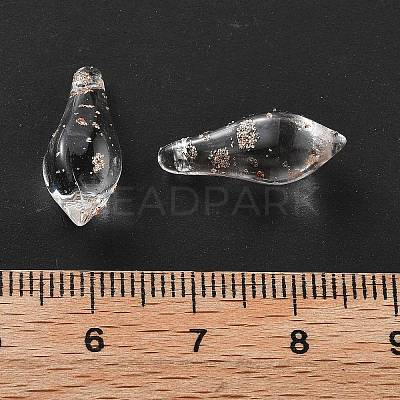 Handmade Gold Sand Lampwork Beads LAMP-M024-01G-1