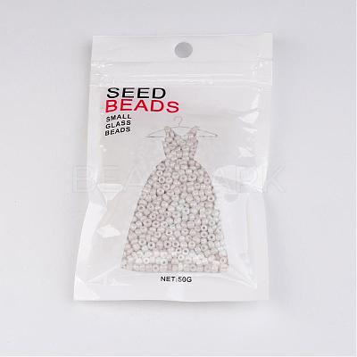 DIY Craft Beads 8/0 Opaque Colors Lustered Round Glass Seed Beads X-SEED-A012-3mm-121-1