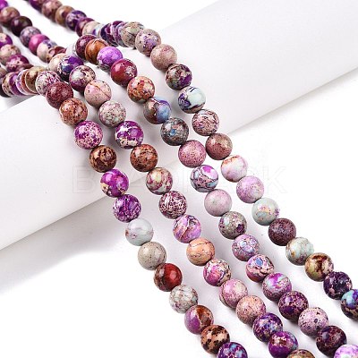 Natural Imperial Jasper Beads Strands G-N342-63I-1