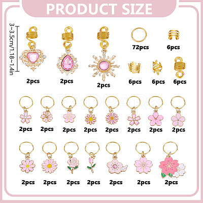 60Pcs 22 Styles Aluminum & Iron Hair Clip HJEW-DR00304-1