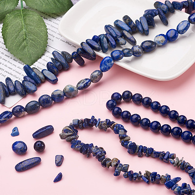 4 Strands 4 Style Natural Lapis Lazuli Beads Strands G-KS0001-12-1