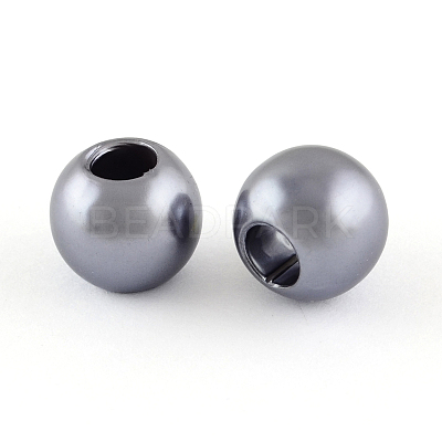 ABS Plastic Imitation Pearl European Beads MACR-R530-12mm-A50-1