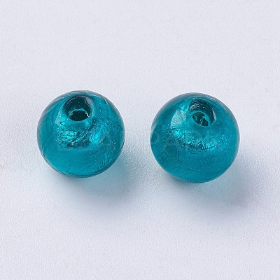 Handmade Silver Foil Lampwork Beads LAMP-J089-P11-1