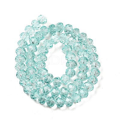 Transparent Baking Paint Glass Beads Strands DGLA-A034-T8mm-D01-1