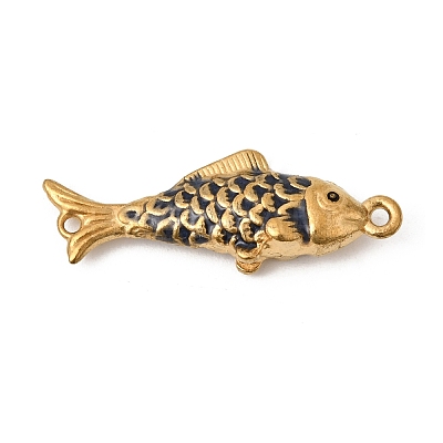 304 Stainless Steel Enamel Fish Connector Charms STAS-B128-54G-01-1