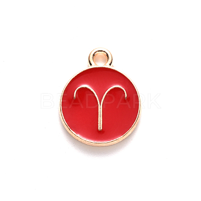 Alloy Enamel Pendants ENAM-S124-01B-07A-1
