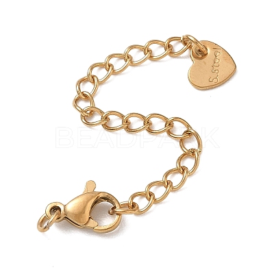 201 Stainless Steel Curb Chain Extender SA-CBA0FDA-01G-08-1