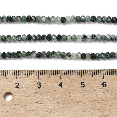 Natural Moss Agate Beads Strands X-G-C228-A01-2x3mm-1