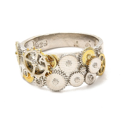 Geometry with Gear Finger Ring for Men Women LS-RJEW-O047-04ASG-1