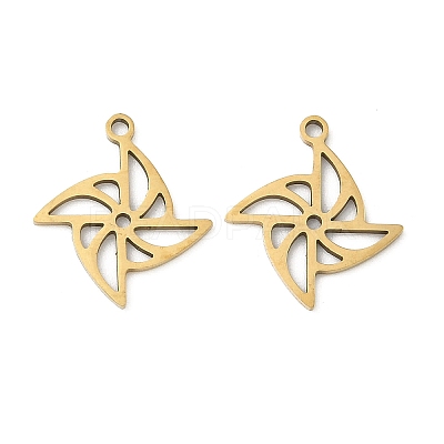 201 Stainless Steel Laser Cut Pendants STAS-P428-05G-1