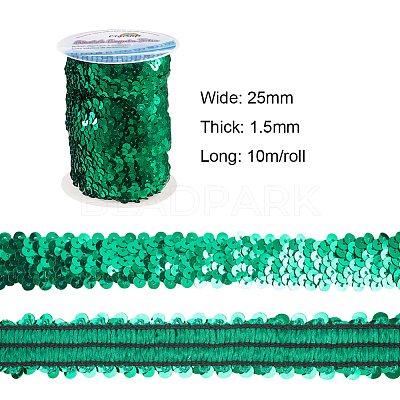 Plastic Paillette Elastic Beads PVC-OC0001-01G-1