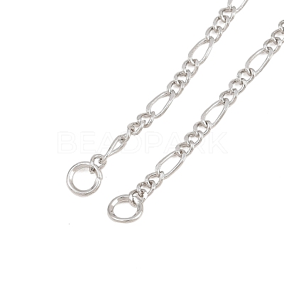 Brass Figaro Chain Bracelet Making KK-CBADBBF-06P-1