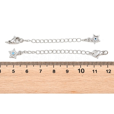 Brass Curb Chain Extender KK-P354-11P-1