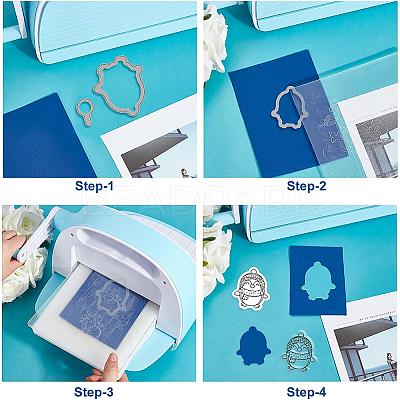 PVC Plastic Stamps & Carbon Steel Cutting Dies Stencils DIY-BC0005-73-1