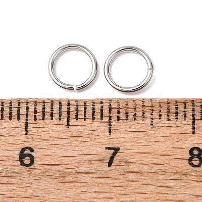 Tarnish Resistant 304 Stainless Steel Open Jump Rings STAS-N015-10-6x0.8mm-1