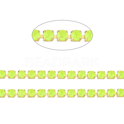Brass Rhinestone Strass Chains CHC-N017-003B-B02-1