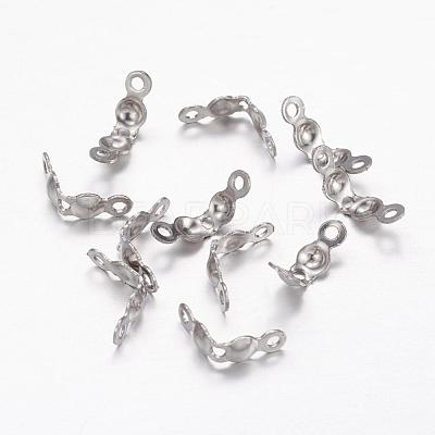 Tarnish Resistant 304 Stainless Steel Bead Tips STAS-E129-06P-1
