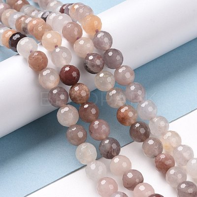 Natural Violet Strawberry Quartz Beads Strands G-E571-02B-1